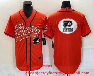 Men%27s Philadelphia Flyers Orange Team Big Logo Cool Base Stitched Baseball Jersey->ottawa senators->NHL Jersey